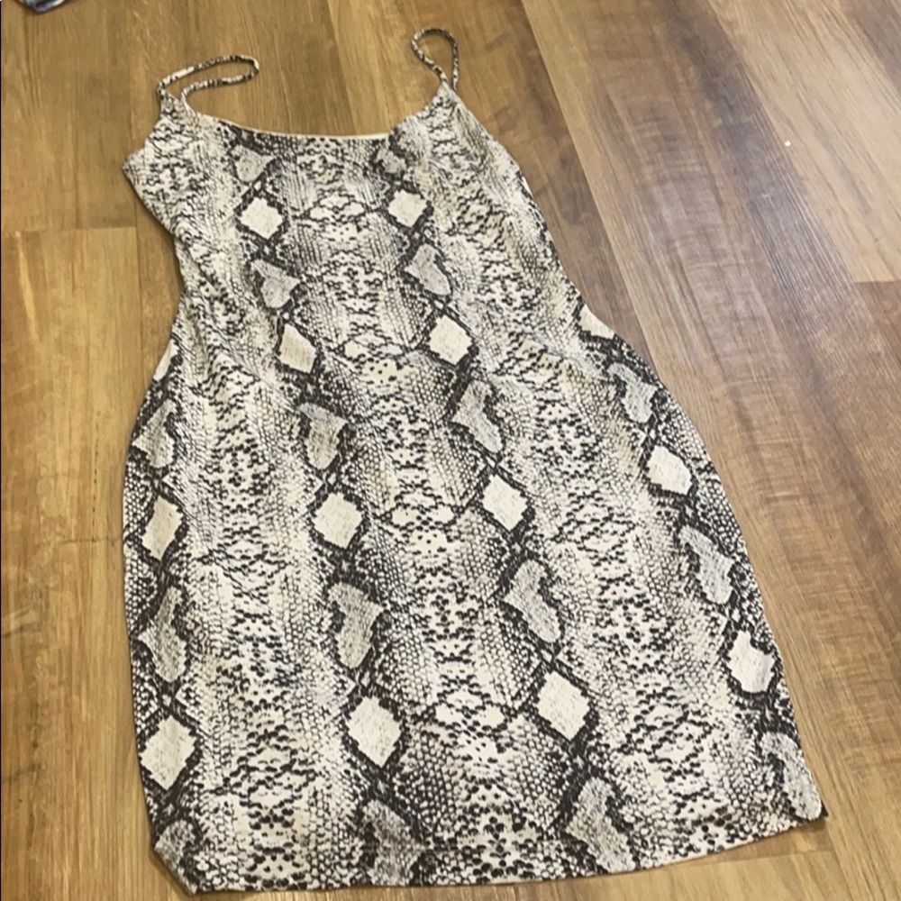 Black & white snake dress